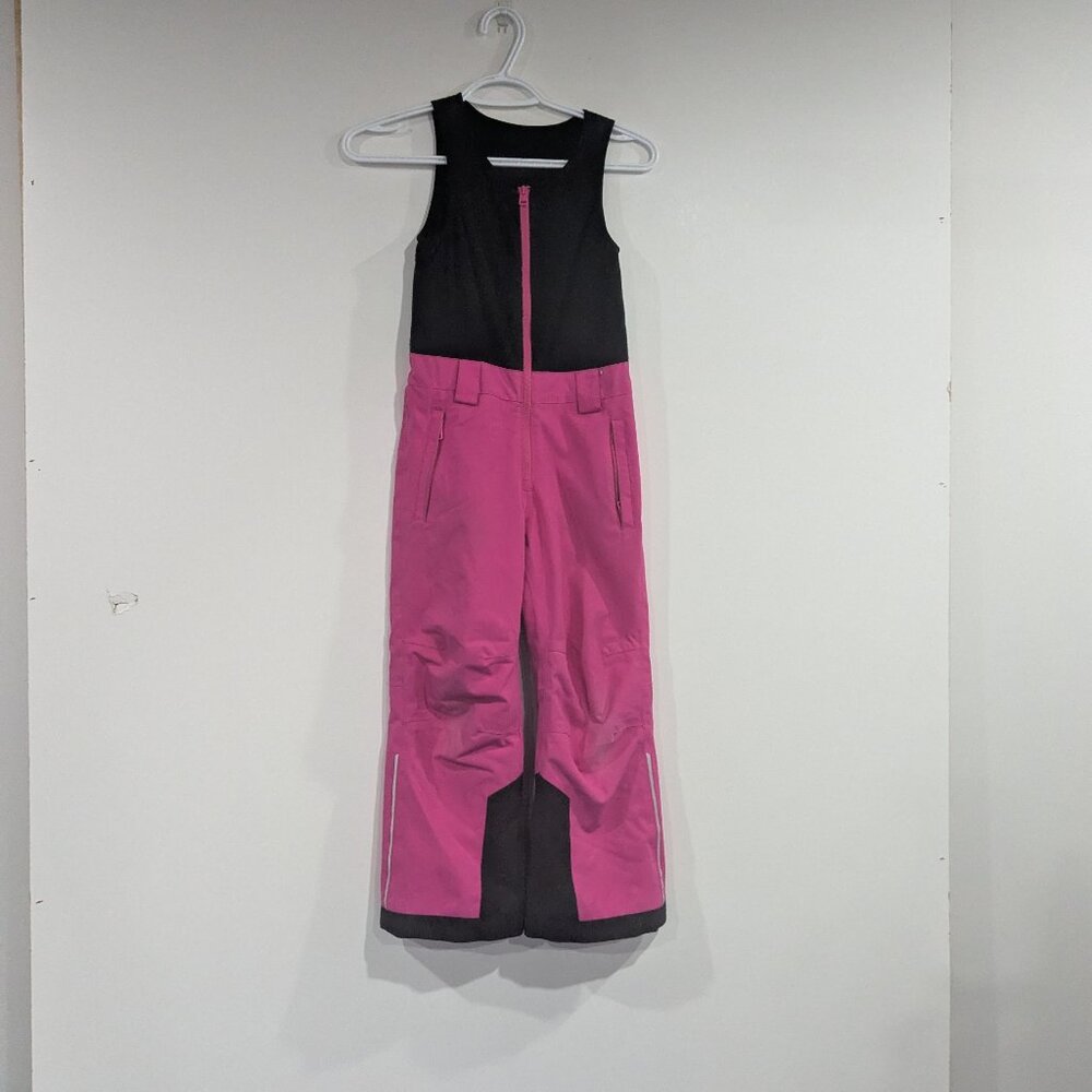 Reima Oryon ReimaTec Waterproof Ski Bib Black Pink Size 7 Size 122cm